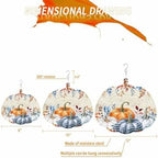 Pumpkin Wind Spinner Fall Leaf Spinner Stainless Steel Spinner for Yard and Garden Wind Sculptures 12 Inch 3D Crafts Ornaments Hanging Wind Spinner for Outdoor & Indoor Decorations - Image 2