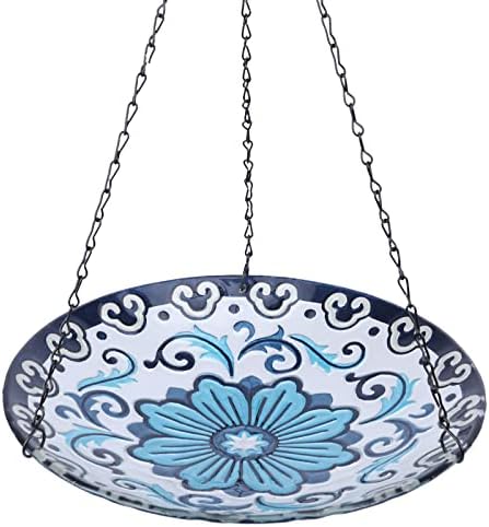 MUMTOP Hanging Bird Bath Outdoor Glass Flower Birdfeeders Garden Yard Decor by MUMTOP