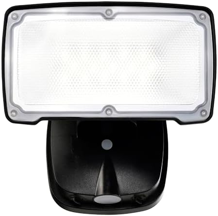 26W Flood Lights Outdoor, CCT Integrated LED Security Light Fixture, 1 Head Exterior LED Outdoor Light with Dusk to Dawn Control, ETL Water Resistant for Garage, Yard, Porch (Black) by AWSENS