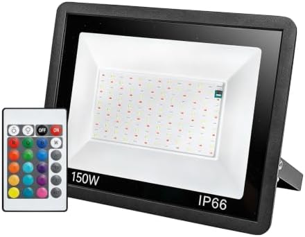 Exterior Flood Lights RGB Color – Changing Patio Fixture with Remote LED by Unknown