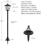 2-Pack 40-Inch Solar-Powered Mini Lamp Post Lights with Red Bird Design – Vintage Street Lights for Halloween, Thanksgiving & Christmas – Outdoor Solar Garden Lights for Lawn, Pathway, Driveway, Fron - Image 4