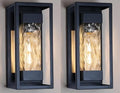 PARTPHONER Modern Outdoor Light Fixture, Exterior Wall Sconce Waterproof Porch Light, Outside Lamp for House with Water Glass for Garage Doorway by PARTPHONER
