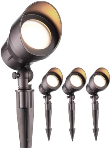 LEONLITE 4-Pack 5W 12-24V Low Voltage LED Spotlight 3000K Oil Rubbed Bronze by LEONLITE