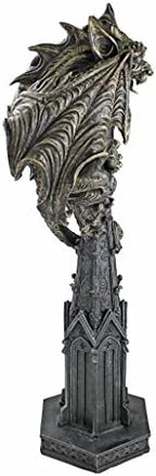 Design Toscano CL4187 Raptor, Gargoyle Surveyor of the Realm Sculpture,two tone stone - Image 2