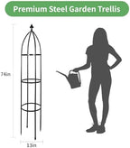 Garden Obelisk Trellis for Climbing Plants Outdoor 6.3 Feet Tall Rose Heavy Duty Metal Trellis Plant Support for Vines Clematis Flowers, Bronze - Image 6