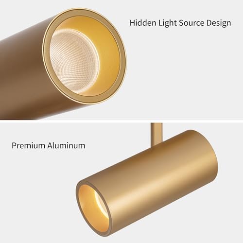 Aisilan 9W LED Dimmable Ceiling Spotlight, Adjustable Directional Surface Flush Mount Lighting, Wall Spot Lights Indoor Accent Fixture for Art Picture Gallery Paintings, CRI 97, 3000K, Gold - Image 5