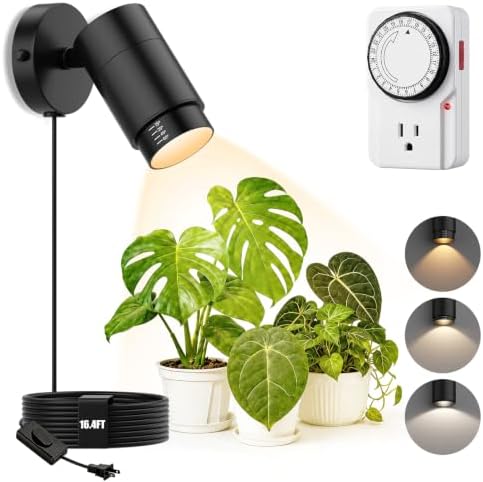 3CCT Wall Mounted Grow Light for Indoor Plants, 35W LED Plant Light, Black by OTeedo