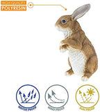 CLEVER GARDEN Rabbit Garden Statue Outdoor Décor, Resin Figurine Decoration for Lawn, Yard, Patio, Porch, and More - Image 3