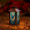 Solar Lantern Retro Geometric Bird Stained Outdoor Waterproof Garden Hanging Lantern Solar Powered Lighting Outside Solar Light for Patio Yard Camping, Gifts for Women Mom by Unknown
