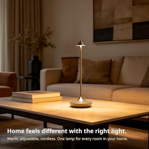 Cordless Rechargeable Table Lamp, Long-Lasting 60-Hr Battery, Dimmable LED - Image 2
