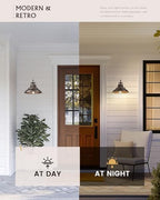 FEMILA 12" Vintage Farmhouse Wall Sconces, 2 Pack Outdoor Barn Lights for Porch Patio Garage, Oil Rubbed Bronze Finish, 4FY15-1W-2PK ORB - Image 4