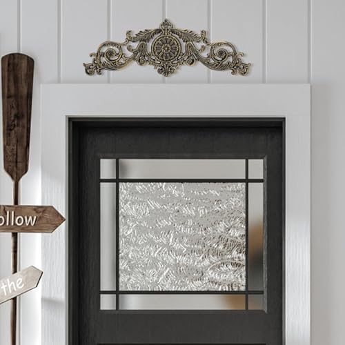 Sungmor Rustic Gold Cast Iron Wall Decor - 17.5in Scroll and Floral Design - Image 7