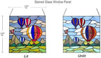 PA0002 Stained Glass Hanging Panel-12" Wx12"H Window Suncatcher Window Décor Tiffany Style Wall Décor Hanging Art,Hot Air Balloons. - Image 4