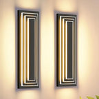 23.6 in Long Outdoor Wall Lights 3 Tier Exterior Lighting Fixtures by ZSMAIKU