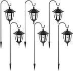 34 Inch Hanging Solar Lights, Shepherd Hook Lights with 2 Shepherd Hooks Waterproof Outdoor Decorative Solar Lantern Lights for Garden Decor, Patio, Backyard, Pathway, 6PACK by Viewsun