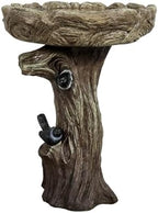 23” Tall Fibre Reinforced Concrete Birdbaths with Birds for Patio, Woodland Tree Trunk Decorative Outdoor Bird Bath for Garden，Pedestal Birdbaths for Outdoors, Garden, Patio, Lawn, Backyard - Image 6