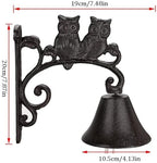 Cast Iron Dinner Bell Wall Hanging Bell Welcome Sign, Manually Shaking Doorbell for Garden Wall Decoration - Image 2
