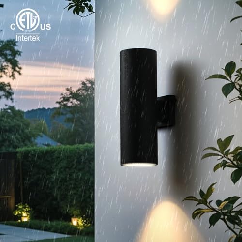mirrea 18" Dusk to Dawn Outdoor Porch Light, Matte Black, Pack of 2 - Image 5