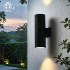 mirrea 18" Dusk to Dawn Outdoor Porch Light, Matte Black, Pack of 2 - Image 5