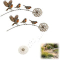 Robin Garden Stake, 3 Robins and Dandelion Yard Art, “Loved Ones are Near” Memorial Outdoor Stake, Metal Robins Bird Garden Sculpture, for Lawn Patio Flower Bed and Backyard, Memorial Gift，（2pcs） by Unknown