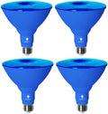 Bluex Bulbs Par38 LED Flood Light Bulb - 18W (120Watt Equivalent) - Dimmable - E26 Base - LED Lights, Party Decoration, Porch, Home Lighting, Holiday Lighting, Flood Lights (Blue, 4 Pack) by BluexBulbs
