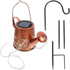 Watering Can Solar Light Iron Kettle Figurine with Stake for Gardens by DOITOOL
