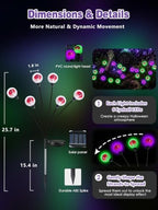 Solar Halloween Decorations Outdoor 4 Pack Eyeball Lights Purple and Green - Image 6