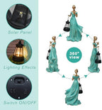 Solar Garden Statue Outdoor, Fairy Angel Statue Holding a Lantern - Image 6