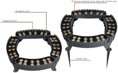 Outdoor Ring Tree Light - Tree Hugging Lights, 24V Colored LED IP65 Waterproof LED Uplighting or Downlight Lamp, Expandable Interlocking for Trees/Roman Columns(Red,84W(24v)) - Image 4