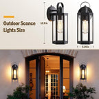 EJIAXIN Dusk to Dawn Outdoor Lighting Fixtures, 2 Pack Black Outdoor Lights - Image 3