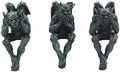 Ebros Gift Notre Dame Chimera Winged Hear No Evil See No Evil Speak No Evil Gargoyle Shelf Sitters Figurines 5" Tall Gargoyle Sculptures Set of 3 by EbrosGift