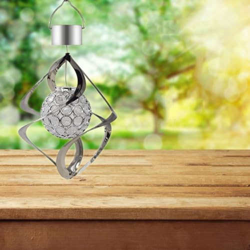 2 Pcs Solar Wind Chime Xmas Hanging Light LED Color Changing - Image 4
