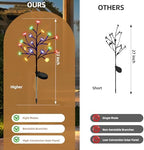 Solar Garden Lights Outdoor Garden Decor, 4 Pack Cherry Blossom Solar Flowers Outdoor Waterproof Fairy Solar Lights, Outside Yard Decorations for Patio Pathway Decor, Gardening Gifts for Women Mom - Image 3