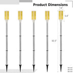 Joyibay 5-Pack Solar Powered Driveway Markers, Solar Warning Lights, Solar Outdoor Driveway Lights, Driveway Reflectors on Poles for Snow Road Yard(Yellow) - Image 6