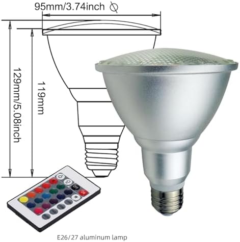 2Pack PAR30 LED Bulb, 30W RGB+Warm White(3000K) - Image 7