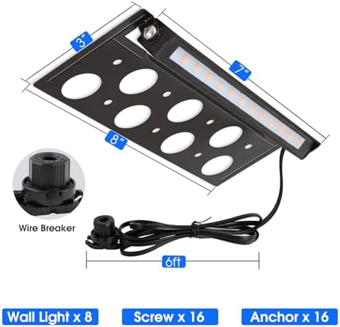 Energetic 7 Inch Retaining Wall Lights, Outdoor LED Step Lights, 4W Low Voltage Landscape Lighting, Waterproof Hardscape Lighting, 12V-24V AC/DC, 3000K Warm White, with Wire Breakers, FCC, 8 Pack - Image 5