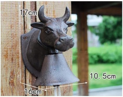 Cast Iron Dinner Bell, Cast Iron Wall Bell, Cast Iron Wall Hanging Bell Iron Cow Farmhouse Style is Suitable for Indoor Or Outdoor Decoration - Image 2