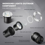8Pack RGB Color Changing Low Voltage Landscape Lights with Connecotrs 3W LED 12V Outdoor Inground Lights Waterproof Well Lighting Christmas Decorative Lighting for Garden,Yard,Patio(RGB) - Image 4