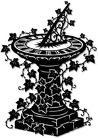 Vintage Sundial Garden Metal Wall Art Metal Signs Metal Outdoor Decor Wall Art Decor Rustic Middle Ages Wall Sculpture Elegant Home Decoration for Living Room Bedroom Office Apartment Decor (Black,16Inch) by Unknown