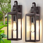 18'' Large Outdoor Wall Lights 2 Packs, Brown Exterior Lighting Fixtures by MYHXQ