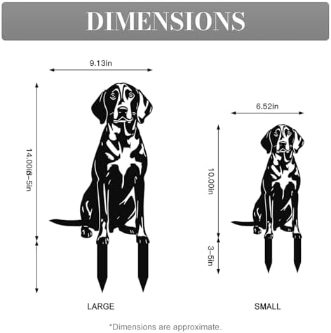 10" American English Coonhound Statue Garden Stake - Image 4