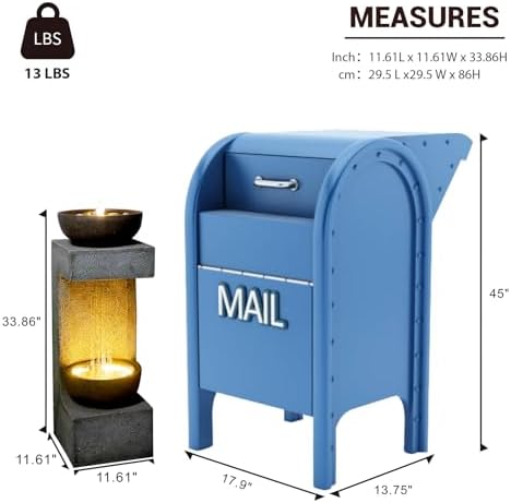 Sunlinua 34h Modern Outdoor Water Fountain with Rain Curtain - Image 4