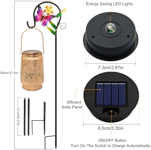Solar Lanterns Outdoor Butterfly Garden Decor, Birthday Gifts for Women Mom - Image 4