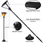 iBaycon 2 Pack 55in Solar Flame Post Lights Outdoor Landscape Pathway Lamp - Image 4