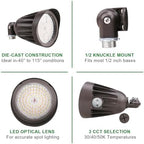 25W LED Bullet Spotlight Flood Light 3CCT Selectable Landscape Spotlight - Image 4