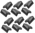 12pcs Solar Deck Lights for Stairs with Bright LED Waterproof Black by NUOBESTY