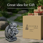 OLOMA Medieval Sleeping Gargoyle Concrete Garden Statue Winged Demon Gothic Outdoor Garden Decor Lawn Ornament Stone Mythical Creature Sculpture Yard Patio Porch Landscape Accent Gift - Image 7