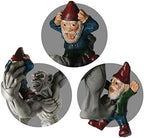 Great Gargoyle Gnome Massacre Fence Hanger - Polyresin Outdoor Wall Décor - Detailed Hanging Statue – Gnome with Gothic Climbing Grotesque Gargoyle for Patio, Porch, Fence, Garden - Image 5