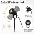 5W Ground Stake Spotlight, Adjustable Outdoor Landscape Lighting - Image 6