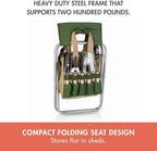 PICNIC TIME Garden Kneeler and Seat, Folding Gardening Bench, Portable Garden Stool and Kneeler with Detachable Tote Organizer for Weeding & Yard Work (Olive Green with Beige Accents) - Image 6